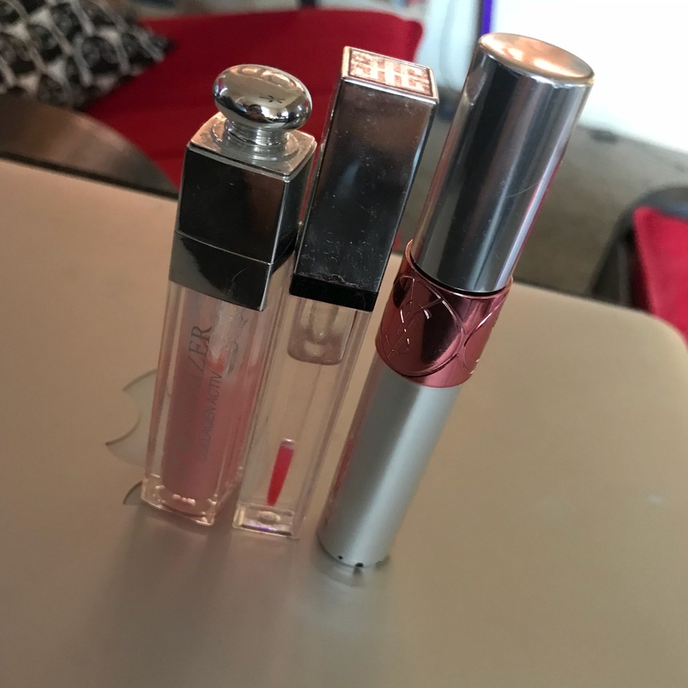 Three lip gloss combination